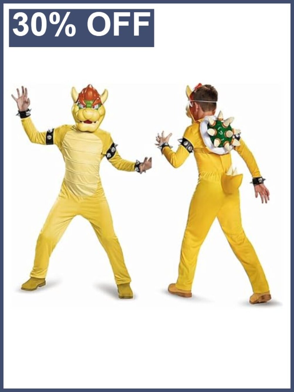 Disguise Bowser Costume Kids Super Mario Bros Outfit